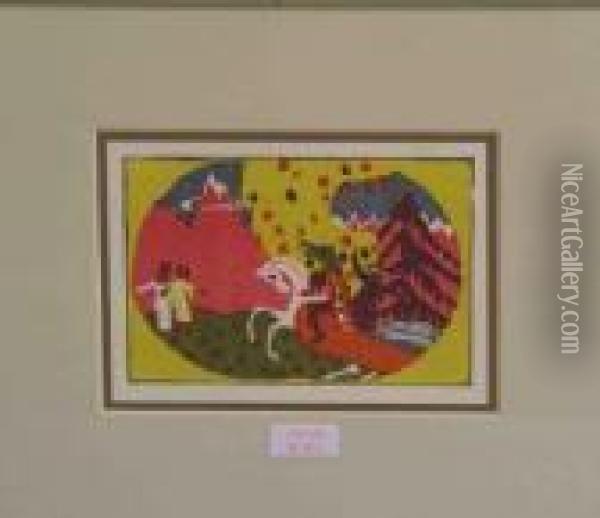 Berge Oil Painting - Wassily Kandinsky