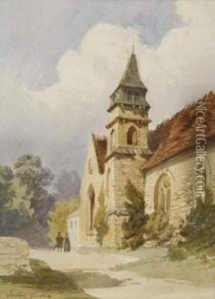 Eglise De Campagne Oil Painting - Pierre Justin Ouvrie