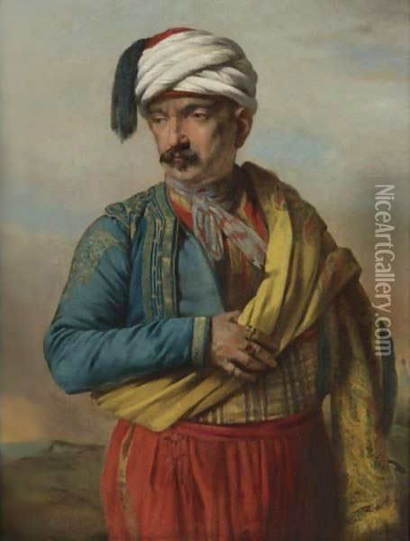 Portrait Of An Eastern Nobleman Oil Painting - Vernet Claude Joseph
