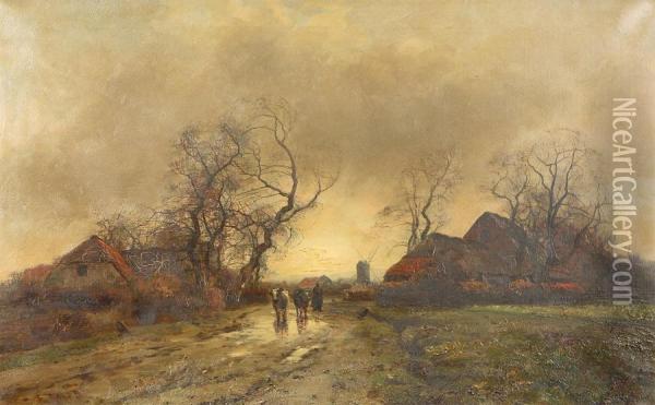 'l'automne' Oil Painting - Ferdinand De Prins