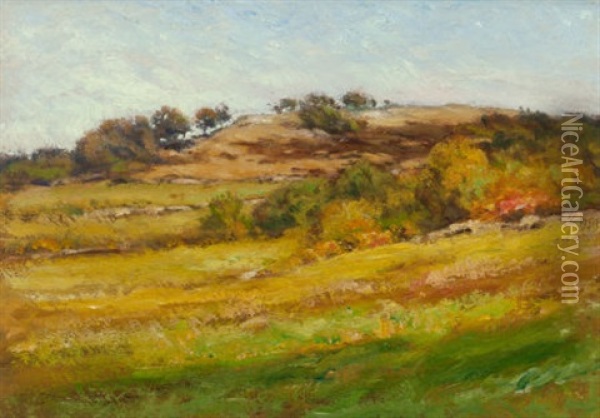 Autumn At Lyme, Circa 1915 Oil Painting - Carleton Wiggins
