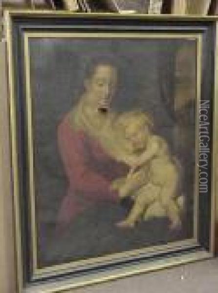 Madonna And Child Oil Painting - Peter Paul Rubens