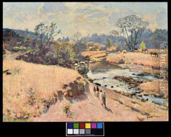 Apies River Oil Painting - Frans David Oerder