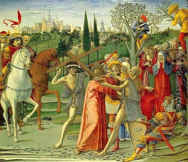 Christ carrying the Cross Oil Painting - Benvenuto Di Giovanni Guasta