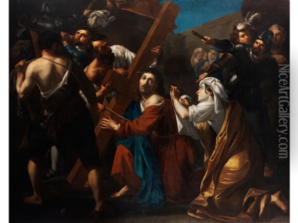 Kreuztragung Christi Und Die Heilige Veronika (collab. W/workshop) Oil Painting - Dirck Van Baburen