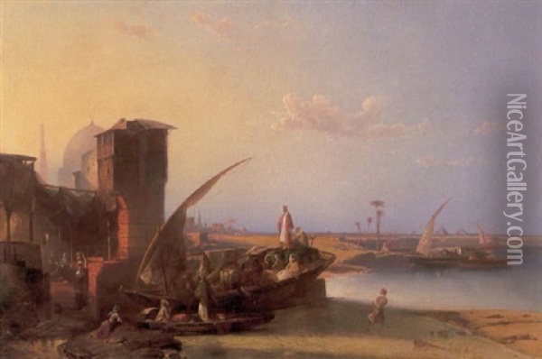 Port On The Nile Oil Painting - George Washington Nicholson