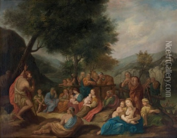 La Predication De Saint Jean-baptiste Oil Painting - Francesco Albani