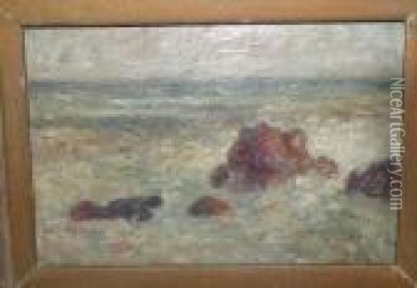 Effet De Vagues Oil Painting - Ferdinand Loyen Du Puigaudeau