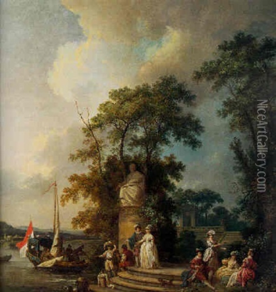 L'embarquement Pour Cythere Oil Painting - Jean-Baptiste Leprince