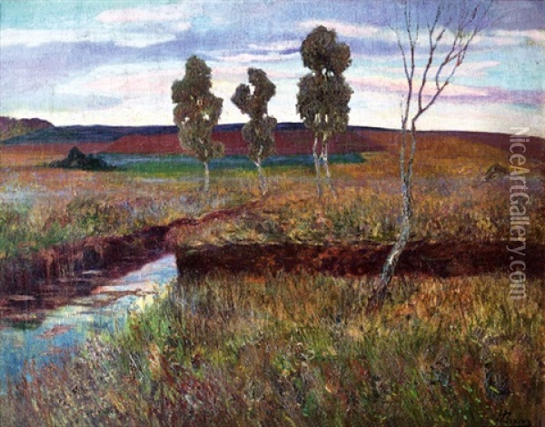 Landschaft Oil Painting - Hugo Baar