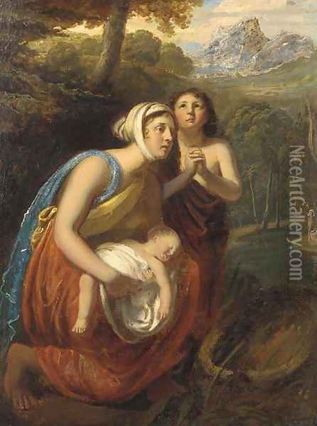 The finding of Moses Oil Painting - William Etty