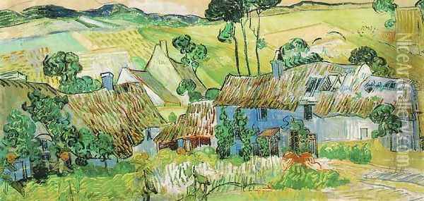 Hameau sur une colline 1890 Oil Painting - Vincent Van Gogh