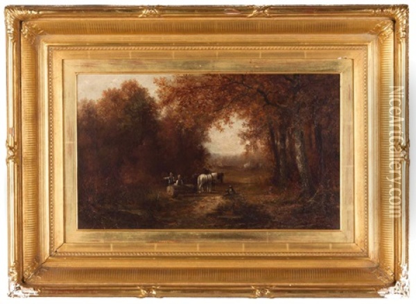 Woodland Scene Oil Painting - Thomas Bigelow Craig