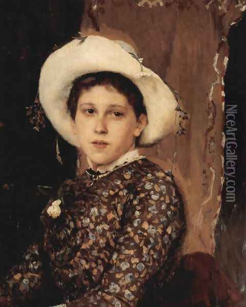 Tatiana Mamontova 1884 Oil Painting - Viktor Vasnetsov