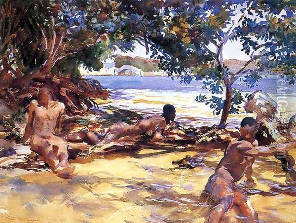 The Bathers Oil Painting - John Singer Sargent