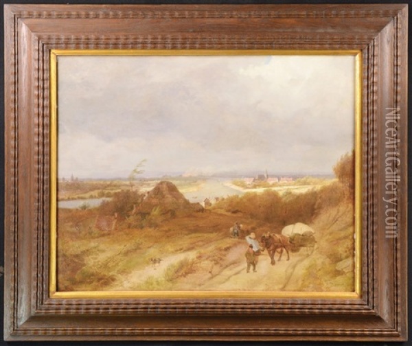 Landscape Near Kleve Oil Painting - Barend Cornelis Koekkoek