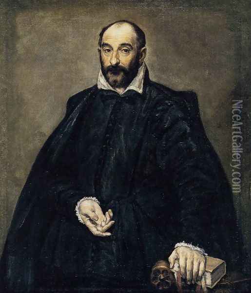 Portrait of a Man c. 1575 Oil Painting - El Greco (Domenikos Theotokopoulos)