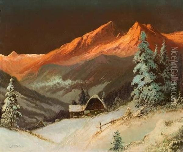 Chalet Dans La Montagne Oil Painting - Ivan Fedorovich Choultse