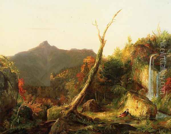 Autumn Landscape (Mount Chocorua) Oil Painting - Thomas Cole