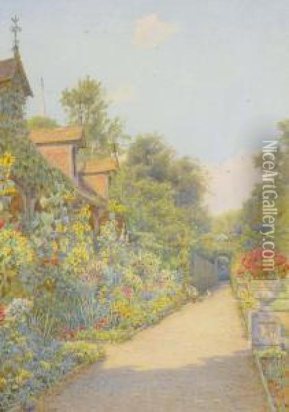 The Monk's Garden, Ashridge Oil Painting - Ernest Arthur Rowe