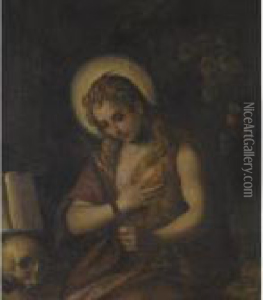 The Penitent Mary Magdalene Oil Painting - Domenico Tintoretto