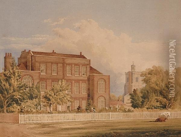 The Residence Of Joseph Calrow Oil Painting - George Hawkins