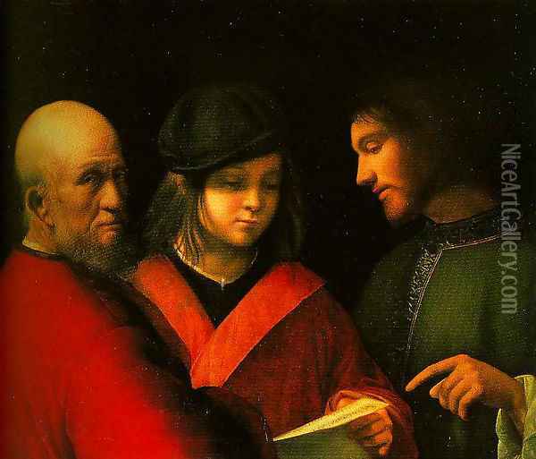 The Singing Lesson Oil Painting - Giorgione