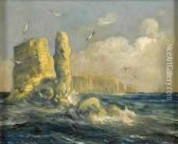 Helgoland. Oil Painting - Max Friedrich Rabes