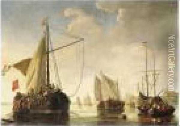 Shipping On The River Maas At Dordrecht Oil Painting - Aelbert Cuyp