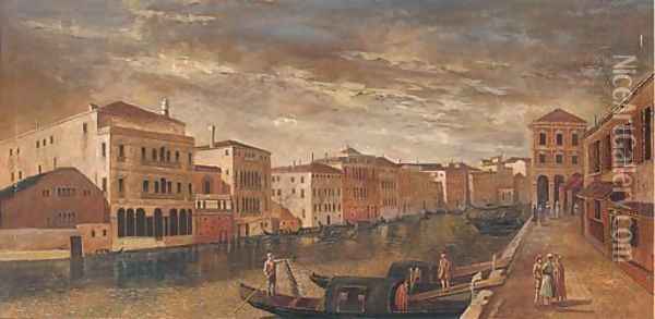 View down the Grand Canal, Venice Oil Painting - Francesco Guardi