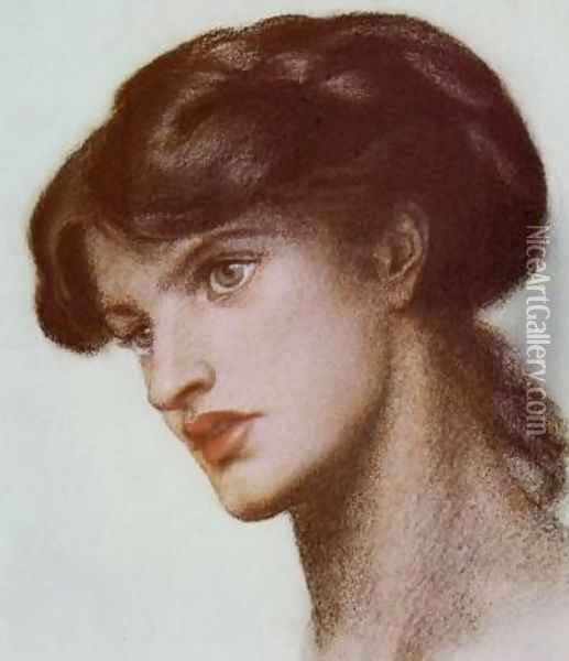 Portrait of Mrs. Stillman (Marie Spartali Stillman) Oil Painting - Dante Gabriel Rossetti