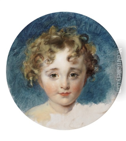 Portrait Of The Hon. George Fane (1819-1848), Later Lord Burghersh, When A Boy Oil Painting - Thomas Lawrence