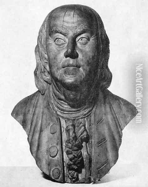 Bust of Benjamin Franklin Oil Painting - William Rush