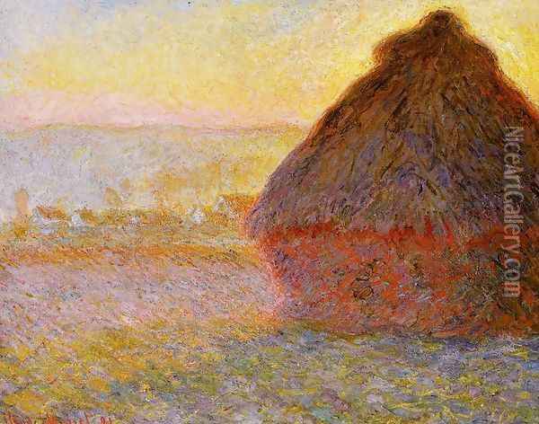 Grainstack At Sunset Oil Painting - Claude Oscar Monet