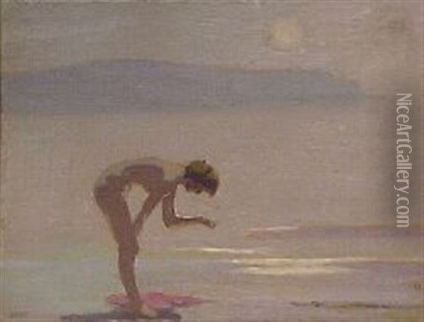 Sunrise Oil Painting - Frederick William Leist