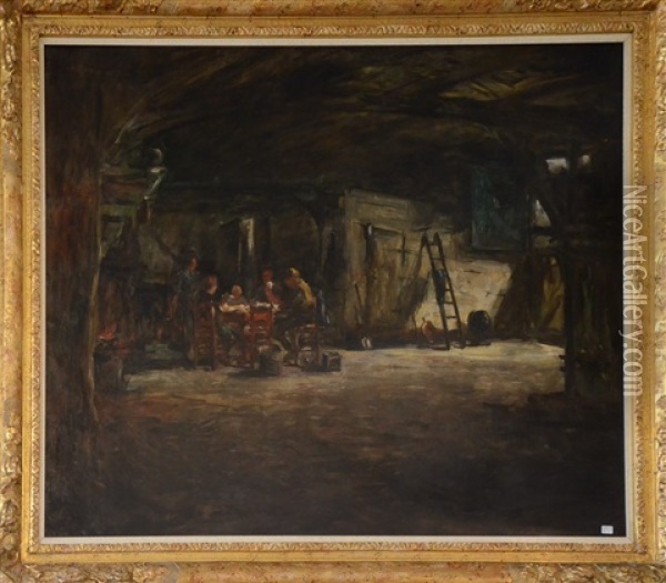 Interieur De Ferme Oil Painting - Armand Gustave Gerard Jamar
