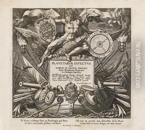 Planetarum Effectus Et Forum In Signis Zodiac(hollstein 517-524) Oil Painting - Johannes I Sadeler