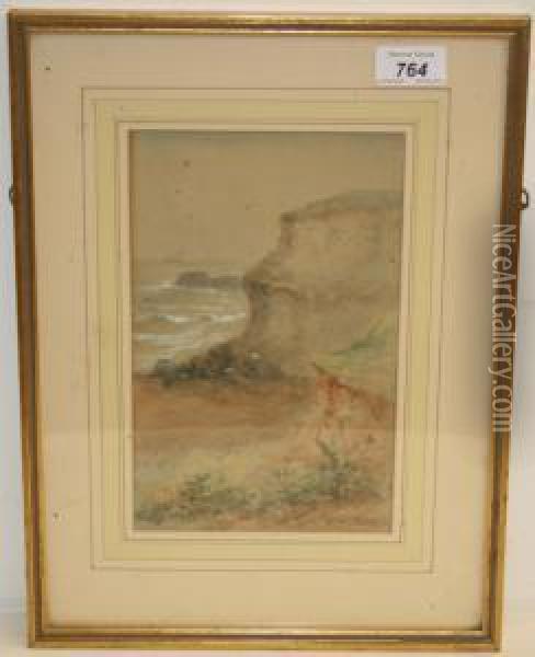 Cliffs, Whitby Oil Painting - John Francis Branegan