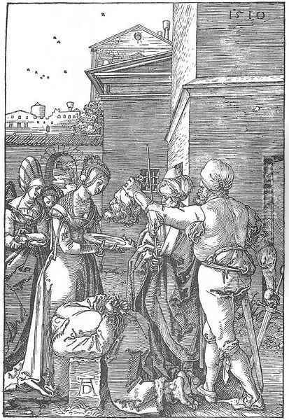 The Beheading of St John the Baptist Oil Painting - Albrecht Durer