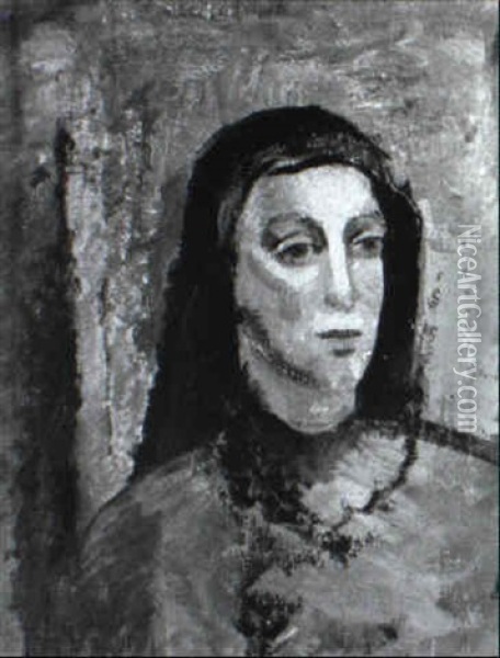 Portrait (artist's Mother?) Oil Painting - Arshile Gorky