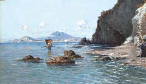 Marechiaro E Capo Miseno Oil Painting - Giuseppe Carelli
