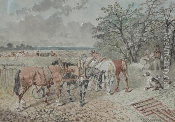 Farmyard Scene Oil Painting - John Frederick Herring Snr