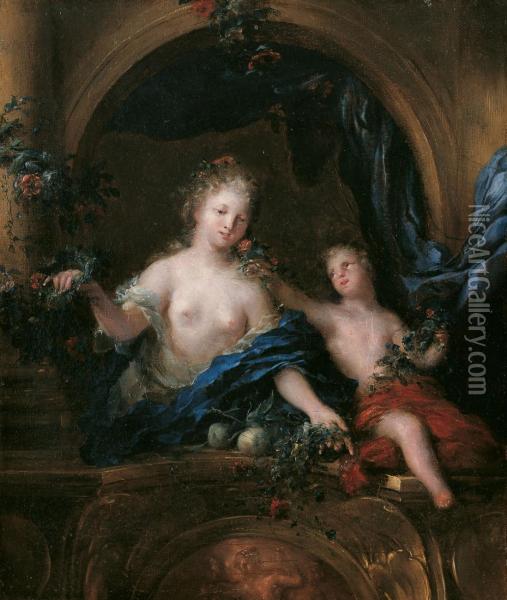 Allegorie Des Geruchs Oder Des Fruhlings Oil Painting - Ottmar, the Younger Elliger