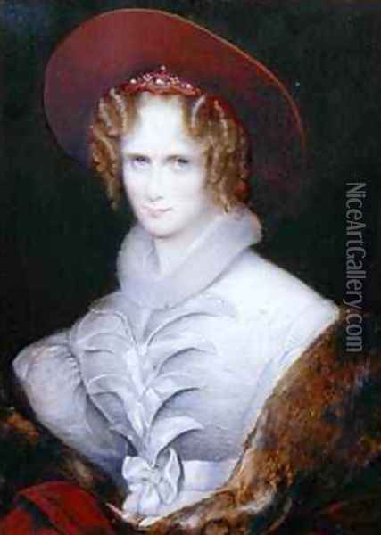 Princess Augusta of Saxe Meiningen Oil Painting - August Grahl