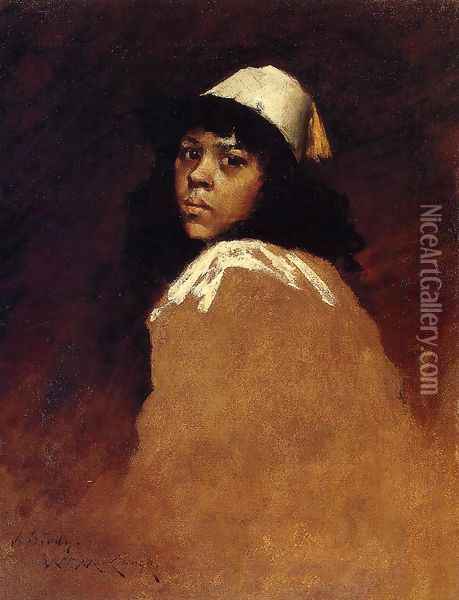 The Moroccan Girl Oil Painting - William Merritt Chase