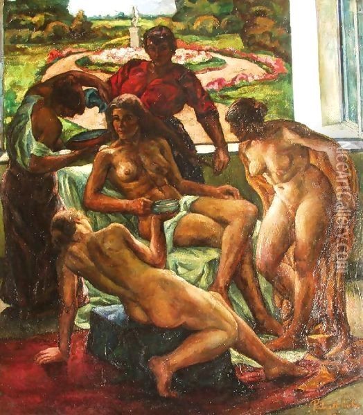 Models 1916 Oil Painting - Tibor Duray