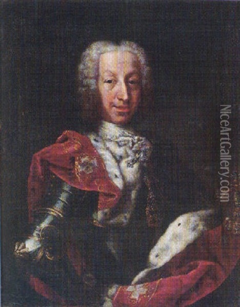 Portrait Of Charles-emmanuel Iii, Duke Of Savoy And King Of Sardinia Oil Painting - Maria Giovanni Battista (La Clementina) Clementi