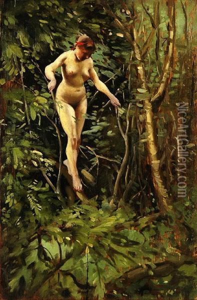 Nudo Nel Bosco Oil Painting - Anders Zorn