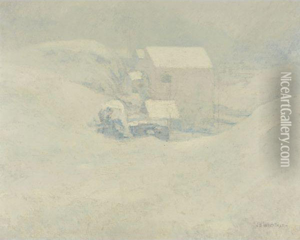 Snow Oil Painting - John Henry Twachtman