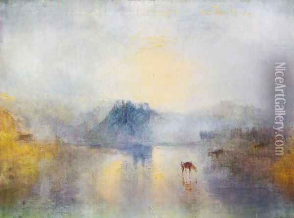 Dawn in Norham Castle Oil Painting - Joseph Mallord William Turner